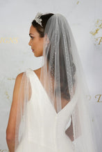 Load image into Gallery viewer, Sparkling Crystal Stripe Veil