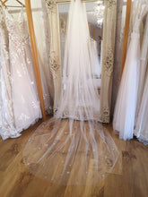 Load image into Gallery viewer, Silver Glitter Star Veil
