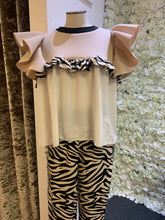 Load image into Gallery viewer, Love Zebra - Nude Frill Top No Sleeves