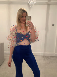 Floral Tulle Top