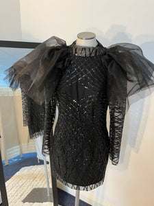 Black Sequin Bella Dress