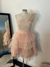 Load image into Gallery viewer, One shoulder blush peach dress