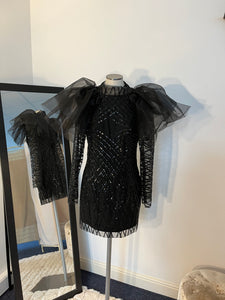 Black Sequin Bella Dress