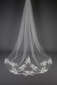 Floral Lace Diamanté veil