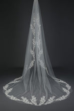 Load image into Gallery viewer, Boho 3D Applique Pearl Veil - C627B