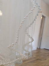 Load image into Gallery viewer, Cami Double Row Pearl Edge Veil