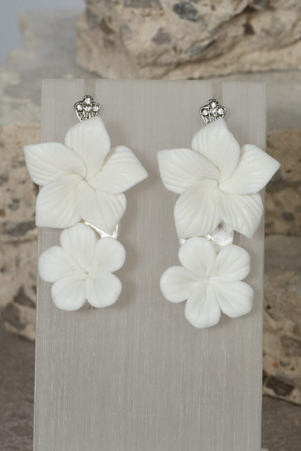 Porcelain Flower Earrings