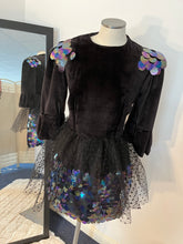 Load image into Gallery viewer, Black Velvet &amp; Mermaid Sequin Dress