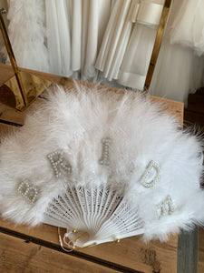 Feather BRIDE Fan