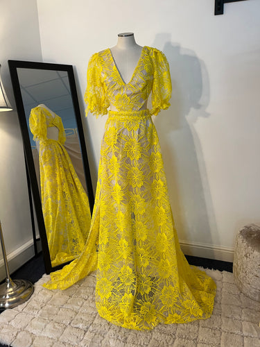 Margot Yellow Lace Dress