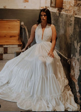 Load image into Gallery viewer, Tiano - Satin crepe tiered wedding dress