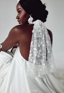 Cassie Satin & Lace Halter Dress