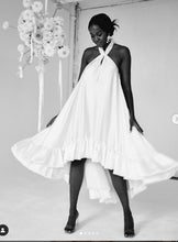 Load image into Gallery viewer, Cassie Satin &amp; Lace Halter Dress