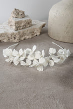 Load image into Gallery viewer, Delicate Porcelain Flower &amp; Pearl Headband