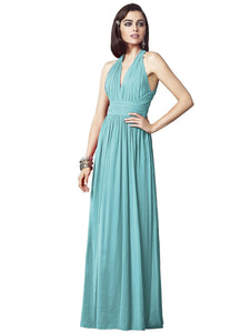 Blue chiffon maxi dress