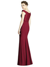 Load image into Gallery viewer, Burgundy Off The Shoulder Chiffon Maxi Dress