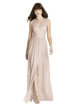 Load image into Gallery viewer, Lace and chiffon dress with cut out back