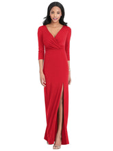 Load image into Gallery viewer, Burgundy Crepe Maxi Dress