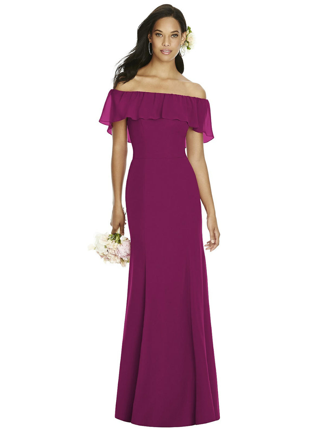 Square Neck Sleeved Maxi Dress