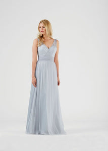 Desert Blue Pleated Tulle Dress Size 14