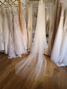 Italian tulle cathedral length veil