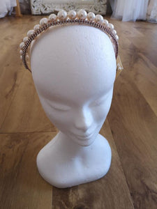 PEARL AND CRYSTAL CROWN HAIRBAND
