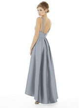 Load image into Gallery viewer, Dipped hem dress in smoke blue