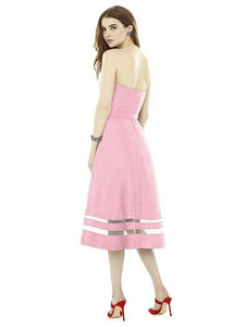 Strapless soft pink dress