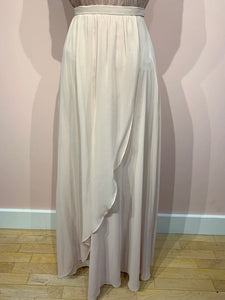 Wrap maxi skirt in sage green