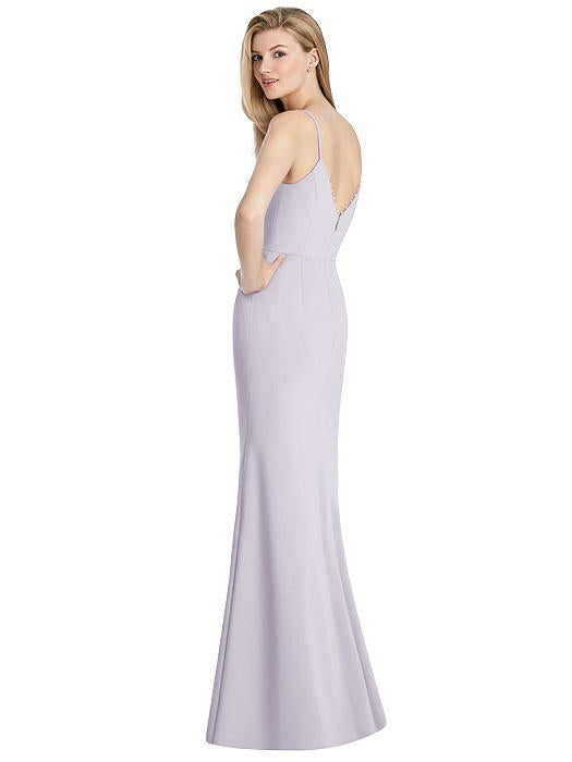 Crepe dress in soft lilac