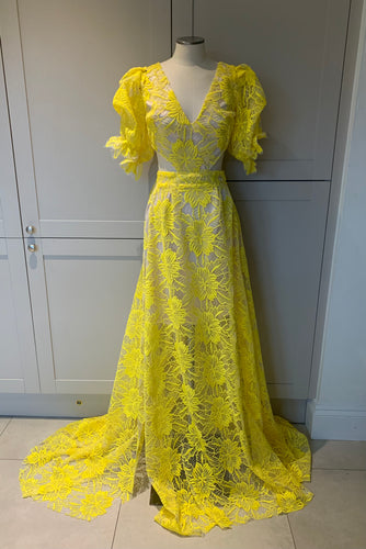 SAMPLE - Margot Yellow Lace Dress