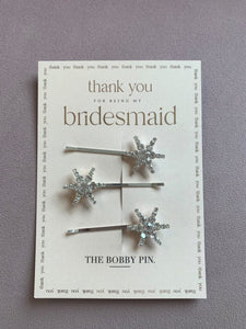 Bridesmaid Thank You 3 Star Clip Set