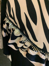 Load image into Gallery viewer, Love Zebra - Black Frill Top