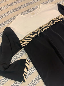 Ivory & Black Zebra Top