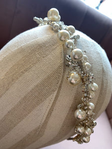 Pearl and Crystal Vine Headband