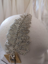Load image into Gallery viewer, Silver Crystal Leaf Headband