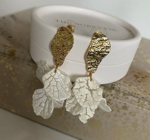 Freya Earrings Gold and Iridescent